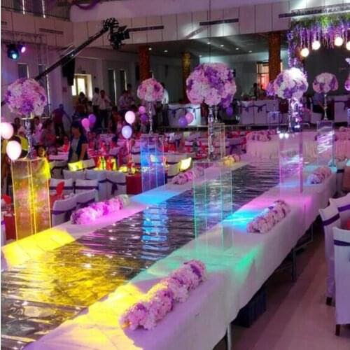Wedding props road guide decoration wedding layout road guide light transparent square column package mail acrylic road guide