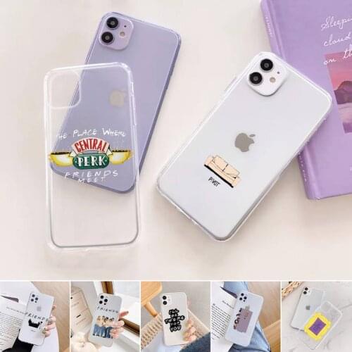 Friends TV Show Door Phone Case For iphone 12 11 mini x xs xr pro max 8 7 6s 6 5 5s 5c se plus Transparent soft