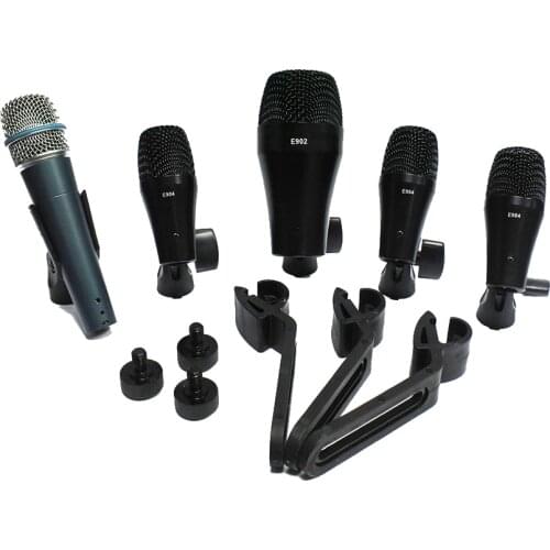 PGA52 PGA56 E902 E904 E906 beta57a style kick bass snare tom 5mics drum kit instrument dynamic pickup microphone