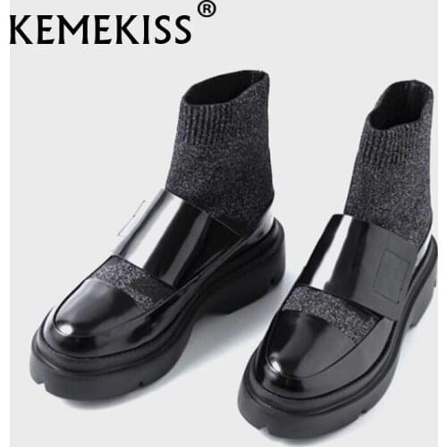 KEMEKISS Women's Wedge Ankle Boots
