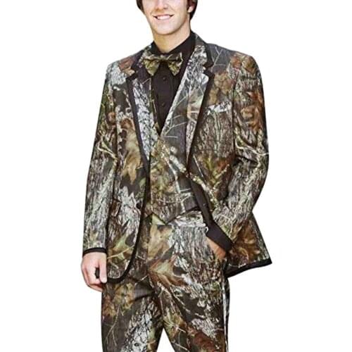 Handsome Printed Pattern Groom Tuxedos Slim Fits Mens Evening Dress Toast Business Suits Customzie(Jacket+Pants+Vest+Tie) W:124