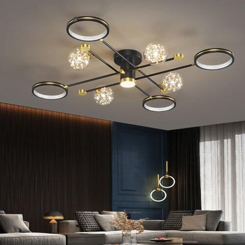 Modern Nordic LED Chandelier Lights For Bedroom Parlor Living Dining Room Indoor Ceiling Decorative Luminaire Vertigo Lamps