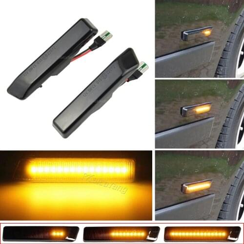For BMW X5 E53 3 Series E36 Flowing Water Blinker LED Dynamic Turn Signal Light Side Marker Mirror Indicator Repeater