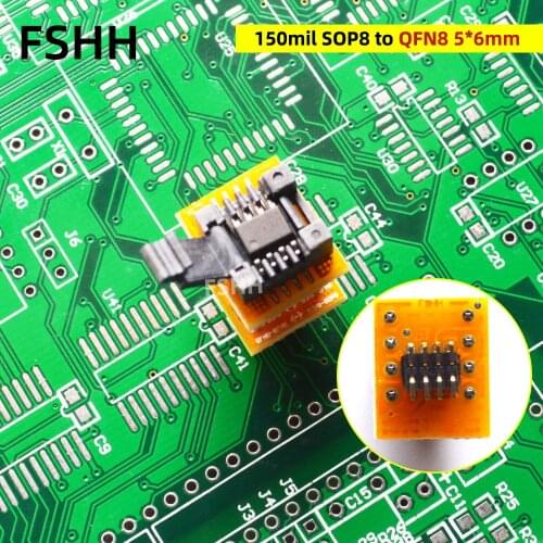 Mini socket series sop8 to QFN8 socket 150mil SOP8-5*6mm QFN8 Chip solderless adapter test socket