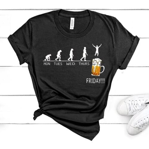 2021 Friday Beer Fusion Men T Shirt Bar Alcohol Ale Drink Funny Tees Short Sleeve Crew Neck T-Shirts women Gift Funny Clothes