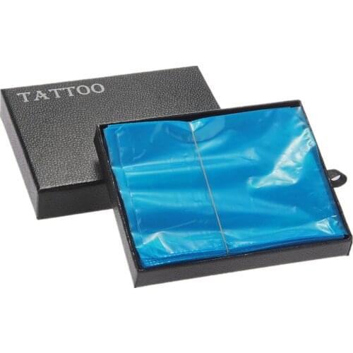 One Box Of 200PCS Plastic Clear Blue Tattoo Machine Cover Bags Supply Tattoo Accessories