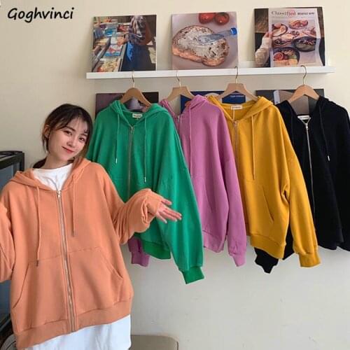 Solid Hoodies Women Thicker Candy Color Harajuku Lovely Girls Soft Hooded Student All-match Leisure Sweatshirts New-arrival Chic