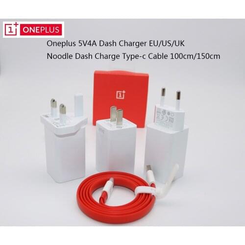 Original EU Oneplus 6T Dash charger 5V 4A Fast charging 1m 1.5m USB typec cable wall power adapter for One plus 6t 5T 5 3T 3