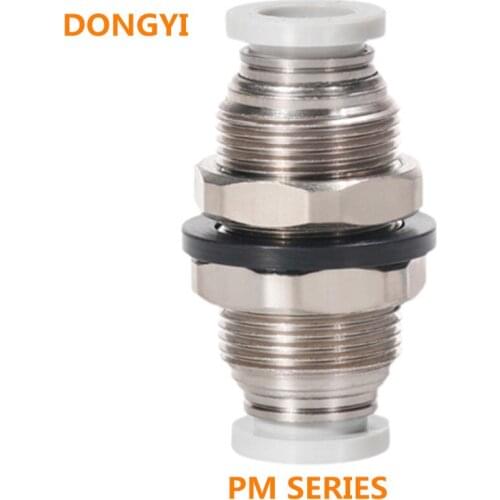 PM Diaphragm straight through PM-4 / 6 / 8 / 10 / 12 pneumatic Pu gas pipe cylinder solenoid valve quick plug quick connector