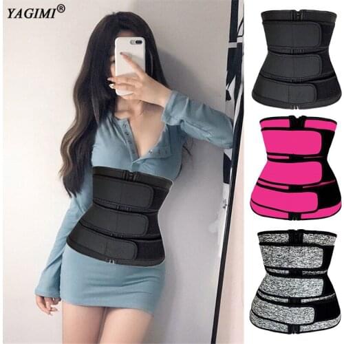 Sweat Belt for Women Neoprene Sauna Waist Trainer Corset Weight Loss Compression Trimmer Workout Fitness Slimming Waist Shaper