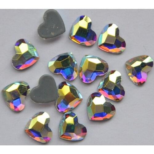 AAAA+Best Quality 6mm Crystal Clear Heart DMC Hot Fix Rhinestone More Shiny Super Bright Hotfix Iron On Stones