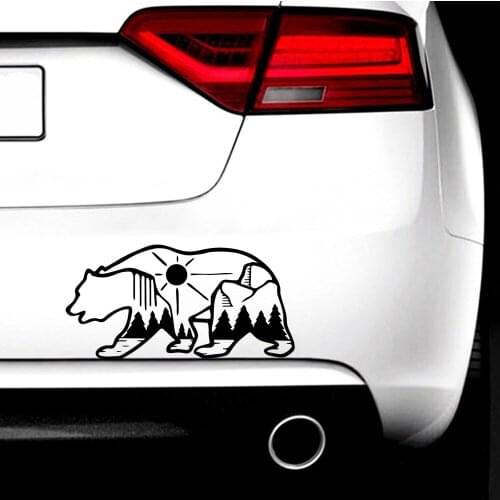 Cartoon bear Vinyl Wrap Funny Motorcycle Car Styling Vinyl Stickers On Car