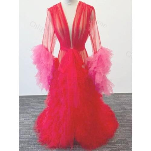 Ladys nightgown see-through light skirt, long fluffy beautiful photography queen