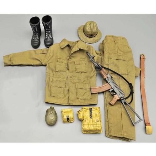 12'' Action Figure Clothing Accessories 1/6 Clothes Hat Belt Old-fashioned Military Uniform Full Set of Commemorative Collection