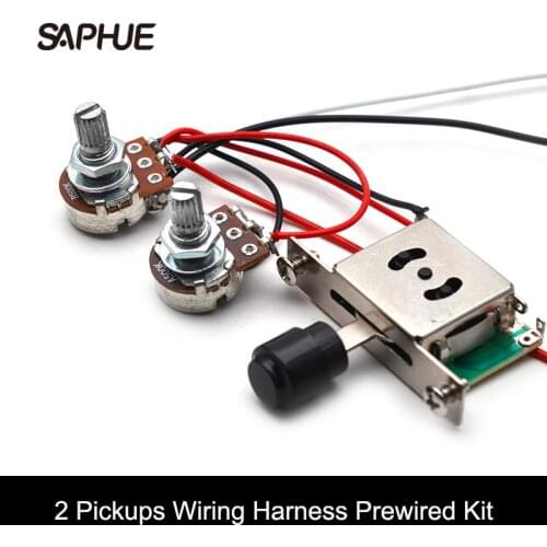 2 Pickups Wiring Harness Prewired/3-Way Switch 1T1V 500K Pots/for FD TL Replacement Guitar