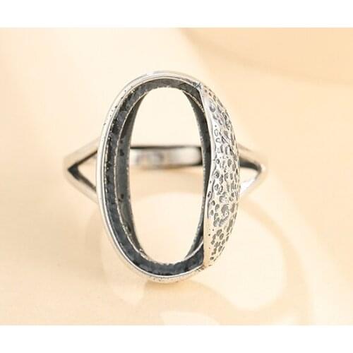 20*12mm 925 STERLING SILVER women Semi Mount Bases Blanks base blank Pad ring Setting wedding jewelry findings diy A5876