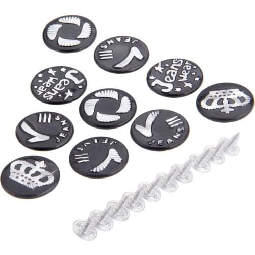 50Pcs Metal Jeans Button Rivet Stud Purse Snap Clasps Buckle Fastener For Jeans Garments Handbag Sewing Clothes 20mm with Nails