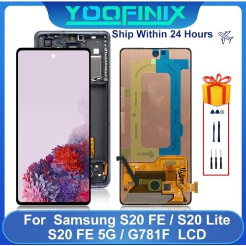 6.5" Original For Samsung Galaxy S20 FE 5G LCD SM-G781B G781U G781W Display LCD Touch Screen Digitizer Display Replacement Parts