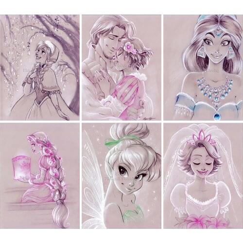 Diamond Painting Princess Disney Girl Cartoon Landscape 5D DIY Full Square Round Embroidery Mosaic Set Cross Stitch Home Decor