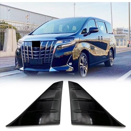 Car Gloss Black Side Window Louver Cover Trim Window Pillar Post Trim for Toyota Alphard Vellfire 2016-2020