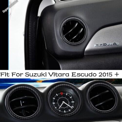 Lapetus Side Air Conditioning AC Outlet Vent Cover Trim 5 Piece For Suzuki Vitara Escudo 2015 - 2021 Carbon Fiber Accessories