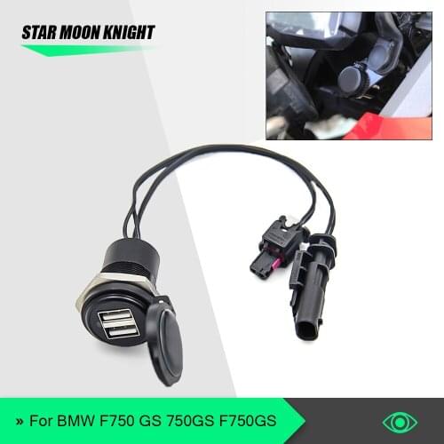 For BMW F750 GS 750GS F750GS Motorcycle Dual USB Charger Power Adapter Cigarette Lighter Socket