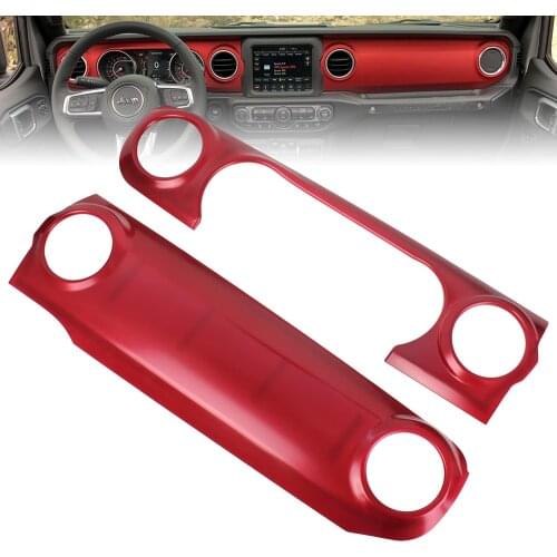 For Jeep Wrangler JL 2018 2019 Red Center Console Dashboard Cover Trim Instrument Panel Trim Kit