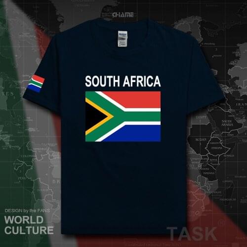 South Africa mens t shirt 2017 jerseys nation team tshirt 100% cotton t-shirt meeting fitness clothing tee gyms country flag ZA