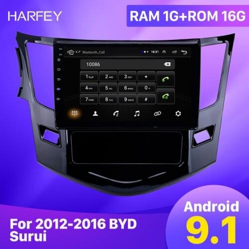 Harfey 9" Android9.1 HD Touchscreen GPS car Radio for 2012 2013-2016 BYD Surui with Bluetooth AUX WIFI support Carplay TPMS DAB
