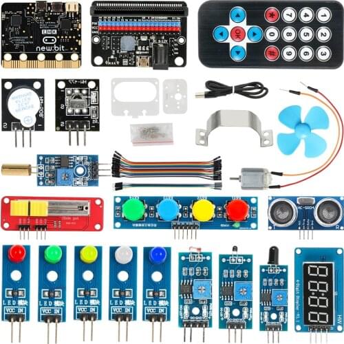 Keywish New:Bit Diy Compatible With Micro:Bit Electronic Kit Support Makecode, Python. Scratch Program Starter Kit
