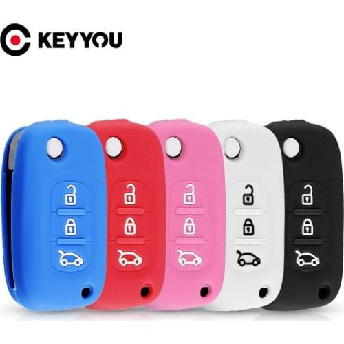 KEYYOU 10X Silicone Car Key Case For LADA Vesta Granta XRay Kalina Priora Sedan Sport For Renault Fluence Clio Megane For Benz