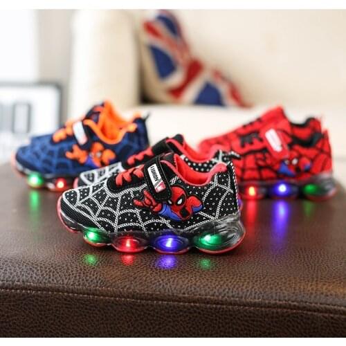 2021 New Autumn Spring Tennis Sneakers With LED light Kids illuminate Shoes Boys Girls Fashion Casual Sports Shoes