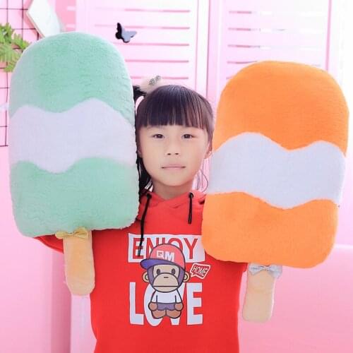 Kawaii Ice Cream Pillow Simulation Plush Food Pillow Cushion Stuffing Soft Plush Doll Toy Decoration Baby Cute Girl Gift