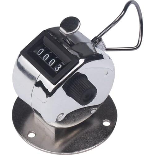 Mini Hand 0-9999 Counter 4 Digit Number Counters Manual Metal Counter Hand Held Decompression Counter