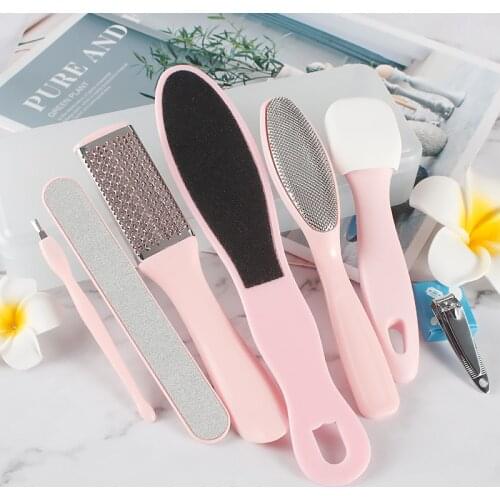 8Pcs/Set Manicure Foot Care File Set Dead Hard Skin Callus Remover Scraper Pedicure Rasp Tools Feet Care Tool Kit Stainless tool