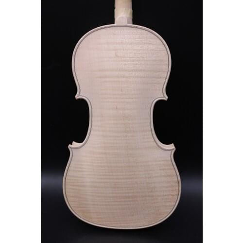 Unfinished 4/4 Violin Handmade Violin Stradivari Model Flame Maple Spruce #3242