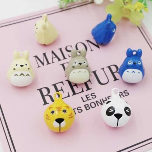 Panda Cat Tiger Cartoon Jingle Bell Charms Pet Necklace Pendant Handmade Crafts Jewelry Accessories