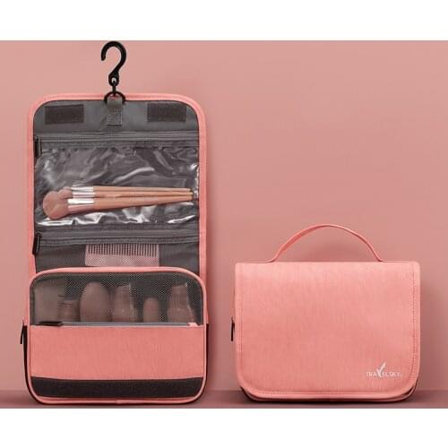 Hanging Travel Toiletry Bag Portable Cosmetic Makeup Organizer Bags for Women Water-resistant Travel Toiltries Bag Kit with Hook