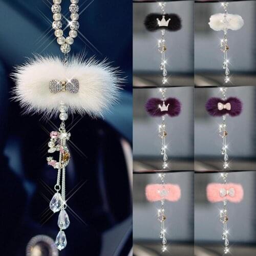 Car Hanging Hanger Ornaments Element Butterfly Crown Car Pendant Rearview Mirror Charms Auto Interior Styling Accessories