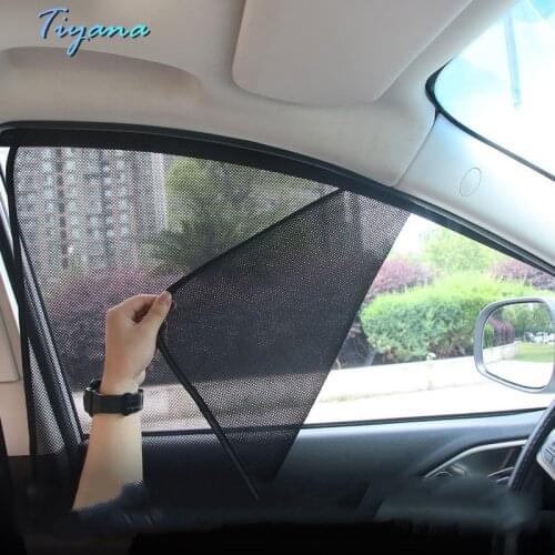 Car Side Window Net Gauze Magnet Sunshade Block Car Sunscreen Heat Insulation Block Magnetic Retractable Sunshade Curtain 5