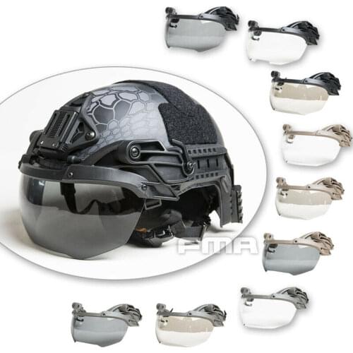 FMA Tactical BJ PJ Fast Helmet Guide Rail Mount Flip Up 3mm PC Lens OP Goggles