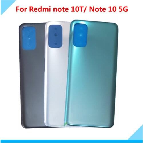 Back Door Housing Cover For Redmi Note 10T Glass Panel Door Rear Case with Adhesive tape For Redmi Note 10 5G