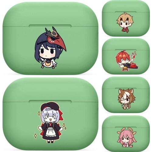 Genshin impact For Airpods pro 3 case Protective Bluetooth Wireless Earphone Cover Air Pods airpod case air pod cases green 1 2