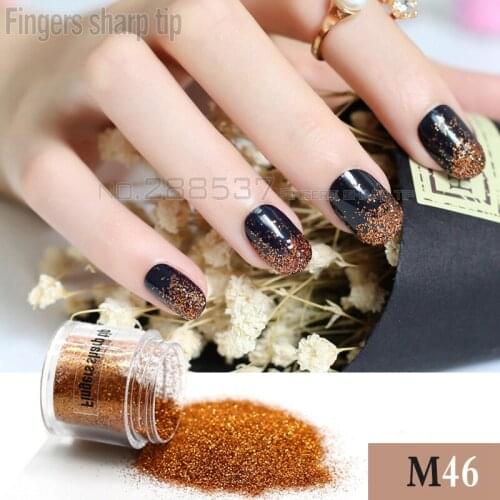 1 Box 5g 2mm Holographic Colorful Laser Nail Glitter Powder Gold Nail Art Dust Decorations Manicure Nail Art DIY M46