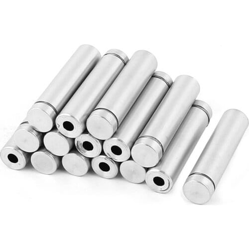 12mm Diameter Stainless Steel Advertisement Fixing Screws Glass Standoffs 20pcs/lot