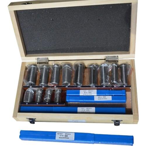 22pcs Hss Groove Keyway Broaches Set Bushing Shim Set Metric System 12-30 HSS Keyway Tool Knife for CNC Machine