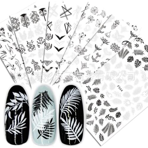 Newest F series564- 572 nail sticker 3d back glue nail decals rhinestones DIY decoration for nail wraps