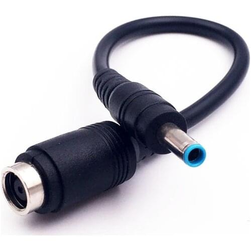 Adaptador de cargador para Dell HP hembra, 7,4mm x 5,0mm a 4,5mm x 3,0mm, Cable convertidor de conector de alimentación, Conecto