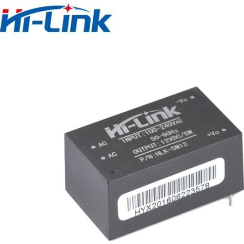 Free shipping Original AC-DC 220V to 12V 5W Isolated Power Supply Module HLK-5M12
