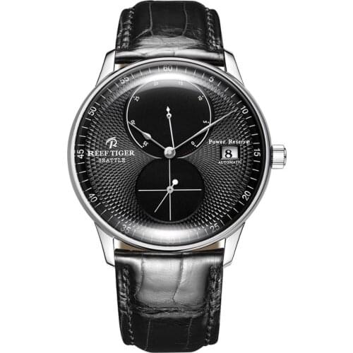 Men wrist watch,mens dress automatic watches Reef Tiger man luxury waterproof mechanical wristwatch power reserve montre RGA82B0